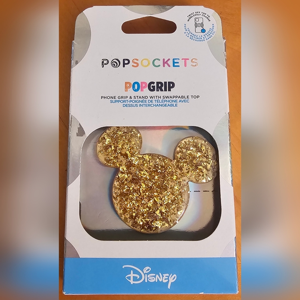 Disney Earridescent Golden Mickey PopSockets Phone Grip Swappable Top